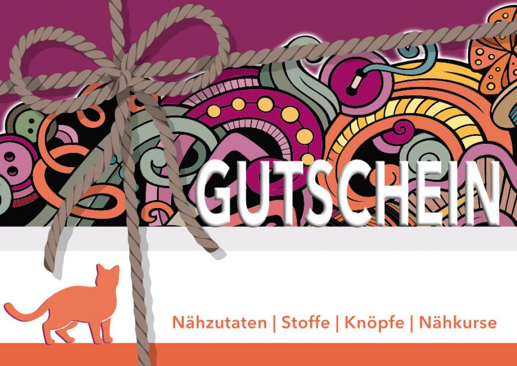 40,00€ Geschenkgutschein Ladengeschäft KurzwarenKatze